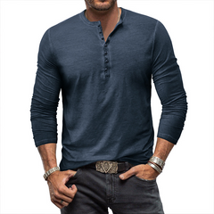 Langarm-Henley-Shirt