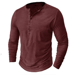 Langarm-Henley-Shirt